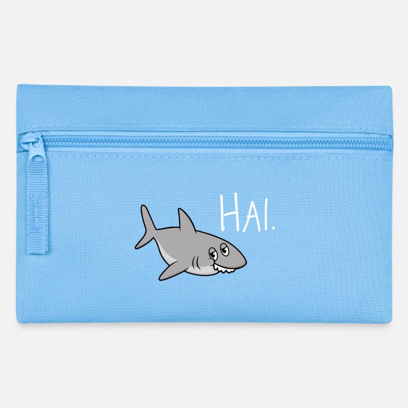 Shark. – Funny statement with funny shark - Pencil Case - light blue