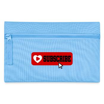 Fabulous YouTube Channel Subscribe Button Icon - Pencil Case - light blue - Front