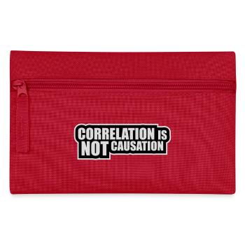 Correlation Is Not Causation Nerd Wissenschaft - Federtasche - Rot - Vorne
