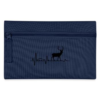 Herzschlag Hirsch Geweih - Federtasche - Hellblau - Vorne