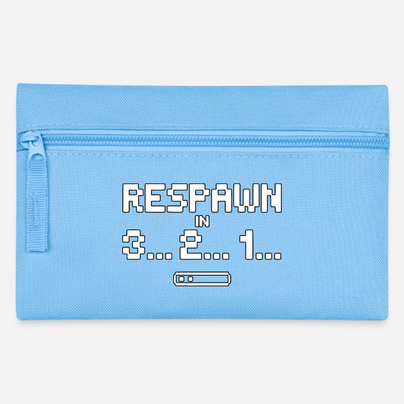 Respawn Countdown Pixelkunst - Federtasche - Hellblau