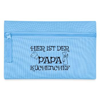 Hier ist der Papa Küchenchef. - Federtasche - Hellblau - Vorne