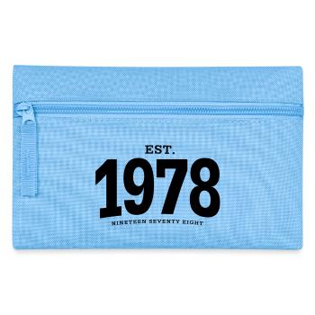 EST. 1978 Nineteen Seventy Eight - Pencil Case - light blue - Front