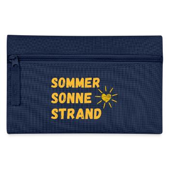 Summer - sun - beach - finally holiday time! - Pencil Case - light blue - Front