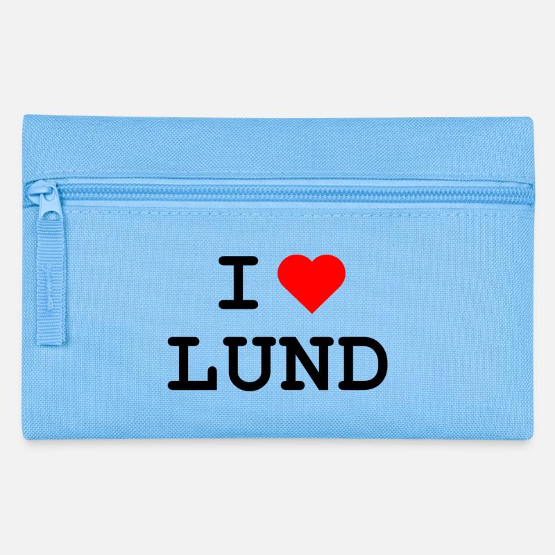 I love Lund - Federtasche - Hellblau