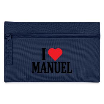 t-shirt I love Manuel t-shirt idée cadeau - Trousse - bleu clair - Devant