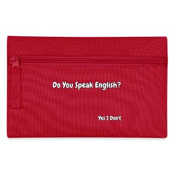 Funny English Language Joke Design - Pencil Case - red - Front