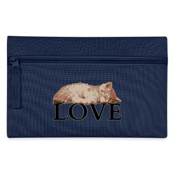 Sleeping Cat LOVE – Cozy Katzenliebe - Trousse - bleu clair - Devant