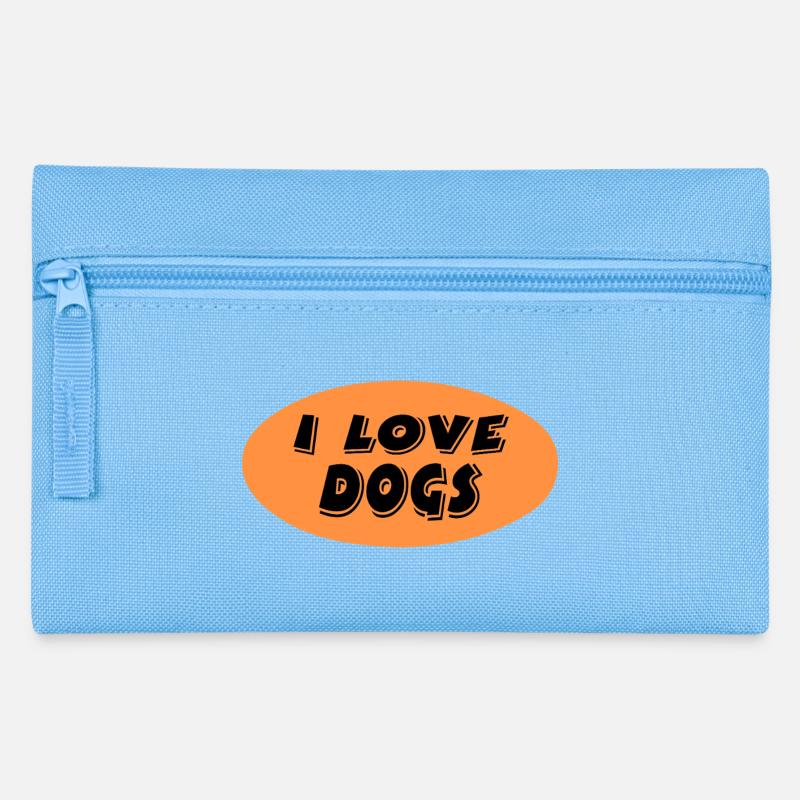 Hunde - Federtasche - Hellblau