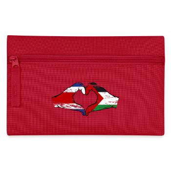 Costa Rica Palästina Flagge Hände Herzform used - Federtasche - Rot - Vorne