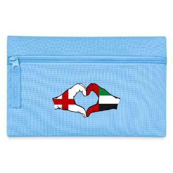 England Vereinigte Arabische Emirate Herz - Federtasche - Hellblau - Vorne