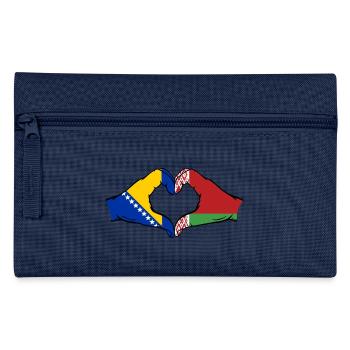 Bosnie Biélorussie drapeau mains coeur forme - Trousse - bleu clair - Devant