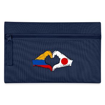 Kolumbien Japan Flagge Hände Herzform used - Federtasche - Hellblau - Vorne