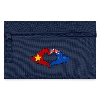 Vietnam Neuseeland Flagge Hände Herzform used - Federtasche - Hellblau - Vorne