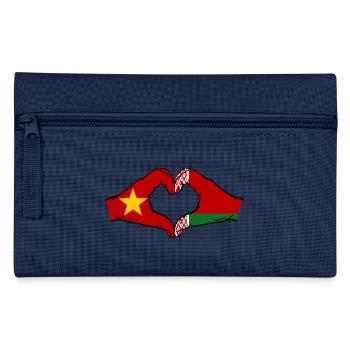 Vietnam Belarus Flagge Hände Herzform - Federtasche - Hellblau - Vorne