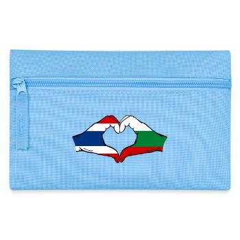Thaïlande, Bulgarie, Drapeau, Aiguilles, Coeur - Trousse - bleu clair - Devant