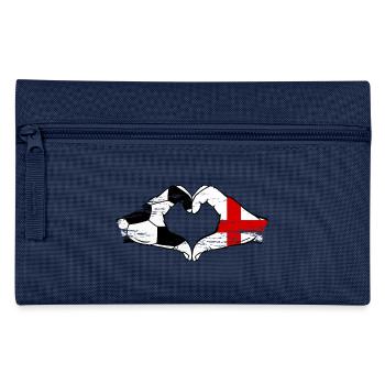 England Fussball Flagge Hände Herzform used - Federtasche - Hellblau - Vorne