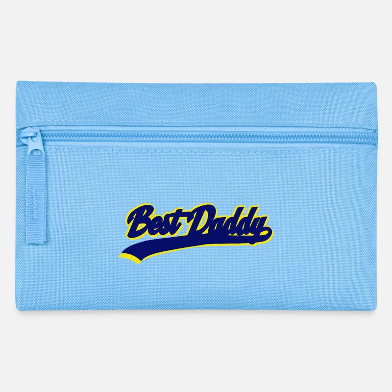Best Daddy Retro Sport Typography - Pencil Case - light blue