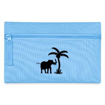 Elefant 'n Palme / elephant 'n palmtree (1c) - Pencil Case - light blue - Front