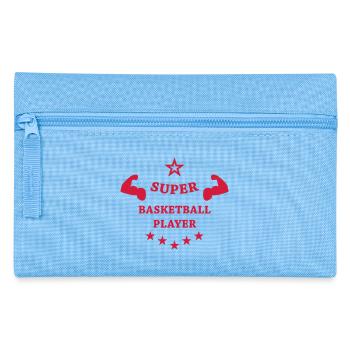 Basketball - Basket Ball - Game - Sport - Player - Pencil Case - light blue - Front