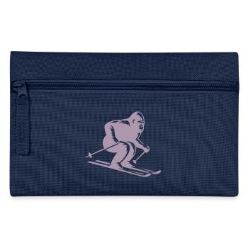 Affe Gorilla Schimpanse Ski Silhouette Design - Federtasche - Hellblau - Vorne