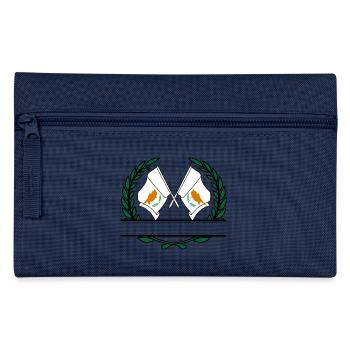 Flaggen Zypern Lorbeer Kranz Banner - Federtasche - Hellblau - Vorne