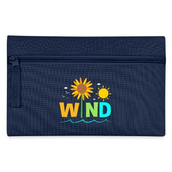 Windrad Windenergie Windkraft - Federtasche - Hellblau - Vorne