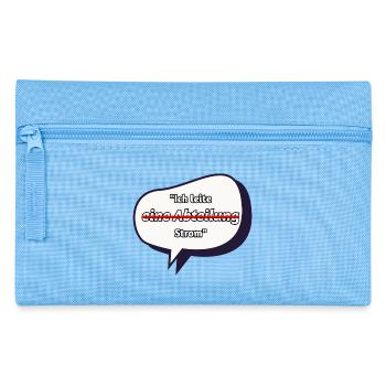 Ich leite Strom Spruch - Federtasche - Hellblau - Vorne