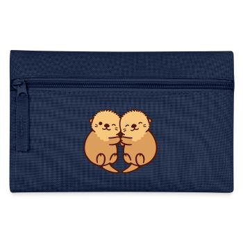 otter hug - Pencil Case - light blue - Front