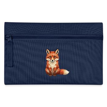 Fuchs Mosaik - Geometrisch für Waldtiere-Fans - Federtasche - Hellblau - Vorne