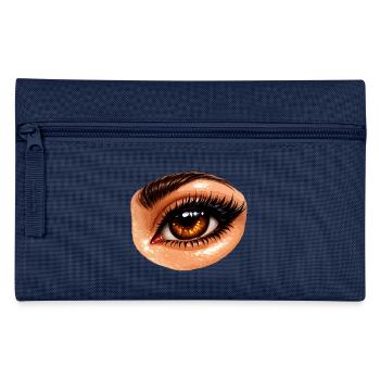 Fiery Brown Eye Close-up - Pencil Case - light blue - Front