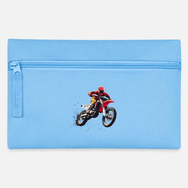 Cooles Motorcross - Federtasche - Hellblau