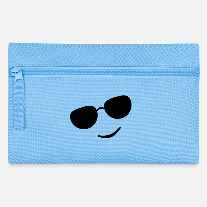 sunglasses smile black - Federtasche - Hellblau