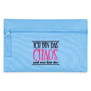 Ich bin das Chaos Geschenk - Federtasche - Hellblau - Vorne