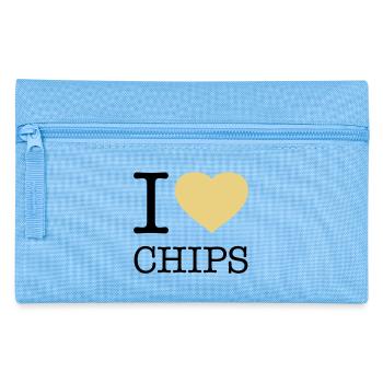 I LOVE CHIPS - Pencil Case - light blue - Front