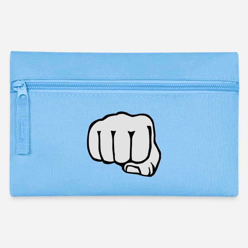 Bruder - Faust - Boxen - Freunde - Freundschaft - Federtasche - Hellblau