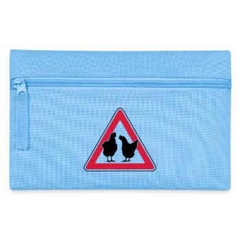 Chicken evening chicken attention free-range hens - Pencil Case - light blue - Front