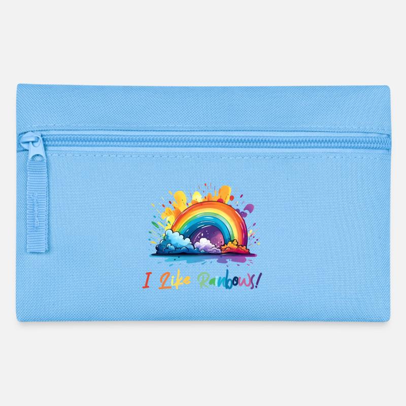 J’aime les arcs-en-ciel - Trousse - bleu clair