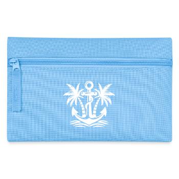 Anchor with palm tree logo - Pencil Case - light blue - Front