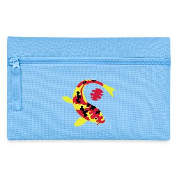 Abstract fish in bright colors - Pencil Case - light blue - Front
