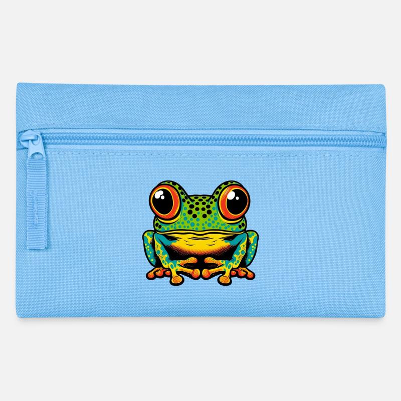 Frosch - Federtasche - Hellblau