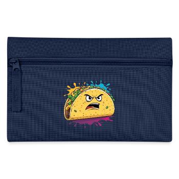 Wütender Taco Cartoon Splash - Federtasche - Hellblau - Vorne