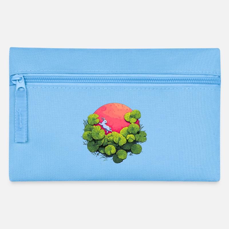 Lapin au clair de lune dans la Forêt des Feuilles - Trousse - bleu clair