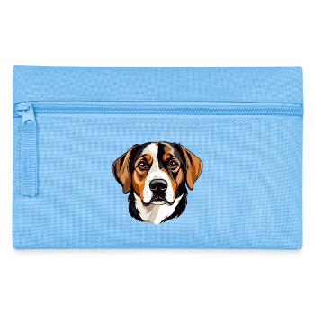 Beagle Kopf Vektorillustration - Federtasche - Hellblau - Vorne