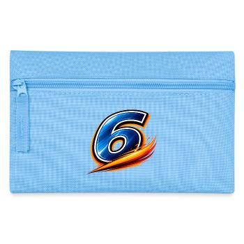 Number 6 Football Shirt Midfield Player - Pencil Case - light blue - Front