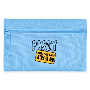 Party Drinking Team , Party Spruch Shirt (25) - Federtasche - Hellblau - Vorne