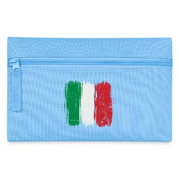 Italienische Flagge Pinselstrich - Federtasche - Hellblau - Vorne