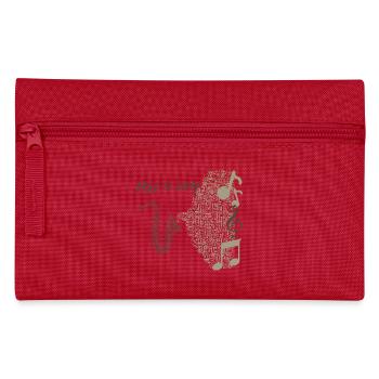 Conception de saxophone musical en notes - Trousse - rouge - Devant
