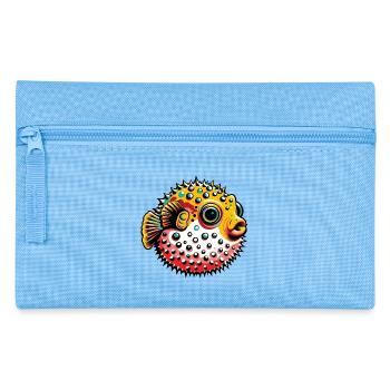 Kugelfisch - Federtasche - Hellblau - Vorne