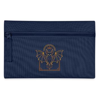 Fledermaus mit Heiligenschein Ornament - Federtasche - Hellblau - Vorne